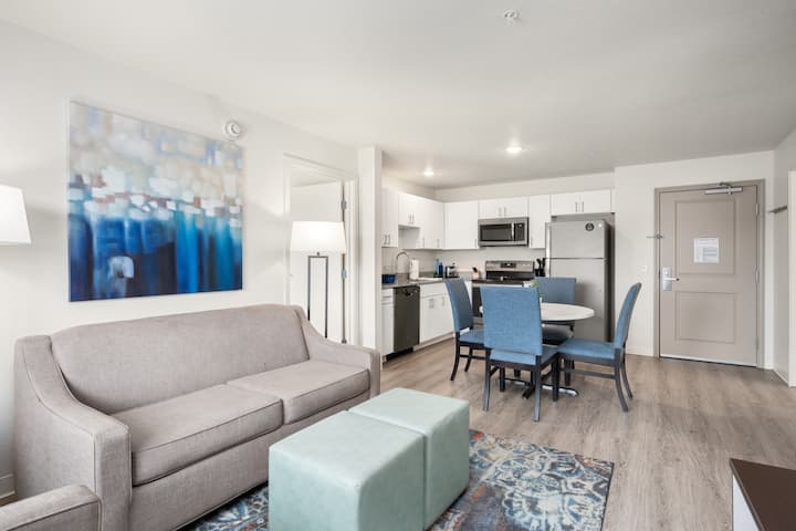 Guest room at the WaterWalk Extended Stay Minneapolis - Plymouth in Plymouth, Minnesota