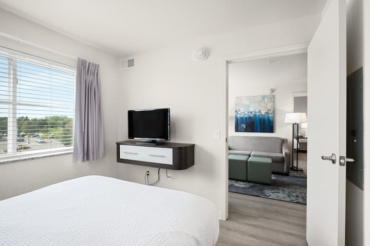 Guest room at the WaterWalk Extended Stay Minneapolis - Plymouth in Plymouth, Minnesota