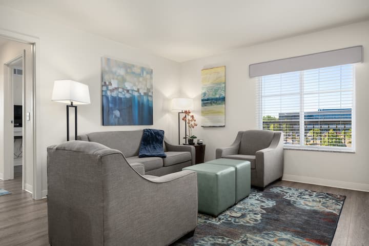 Guest room at the WaterWalk Extended Stay Minneapolis - Plymouth in Plymouth, Minnesota