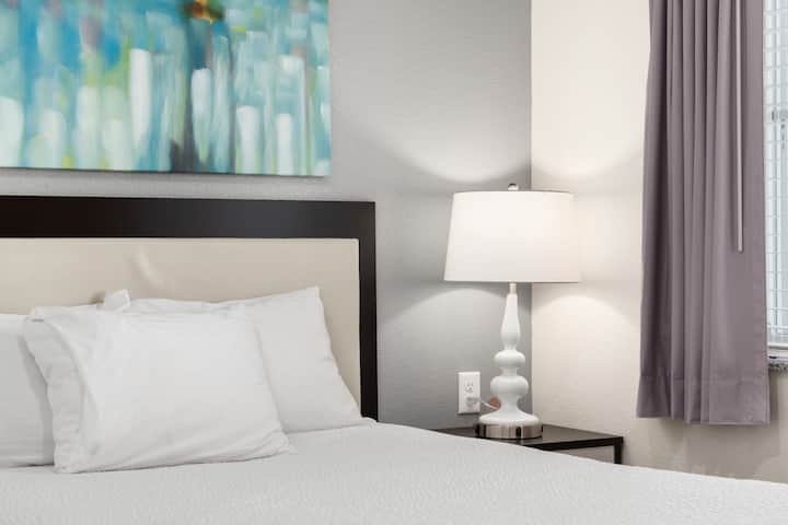 Guest room at the WaterWalk Extended Stay Minneapolis - Plymouth in Plymouth, Minnesota