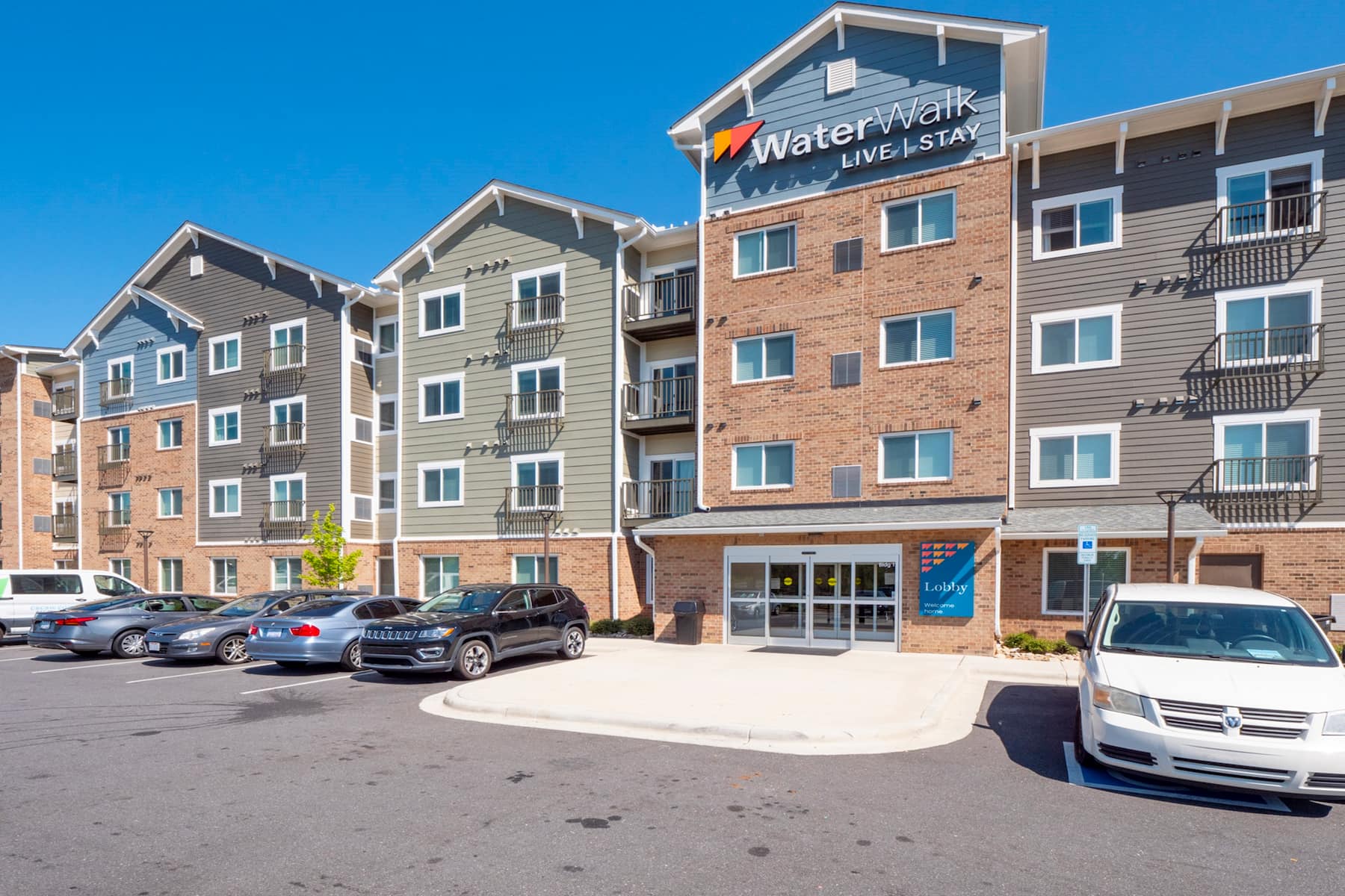 Exterior of WaterWalk Extended Stay Charlotte - Arrowood hotel in Charlotte, North Carolina
