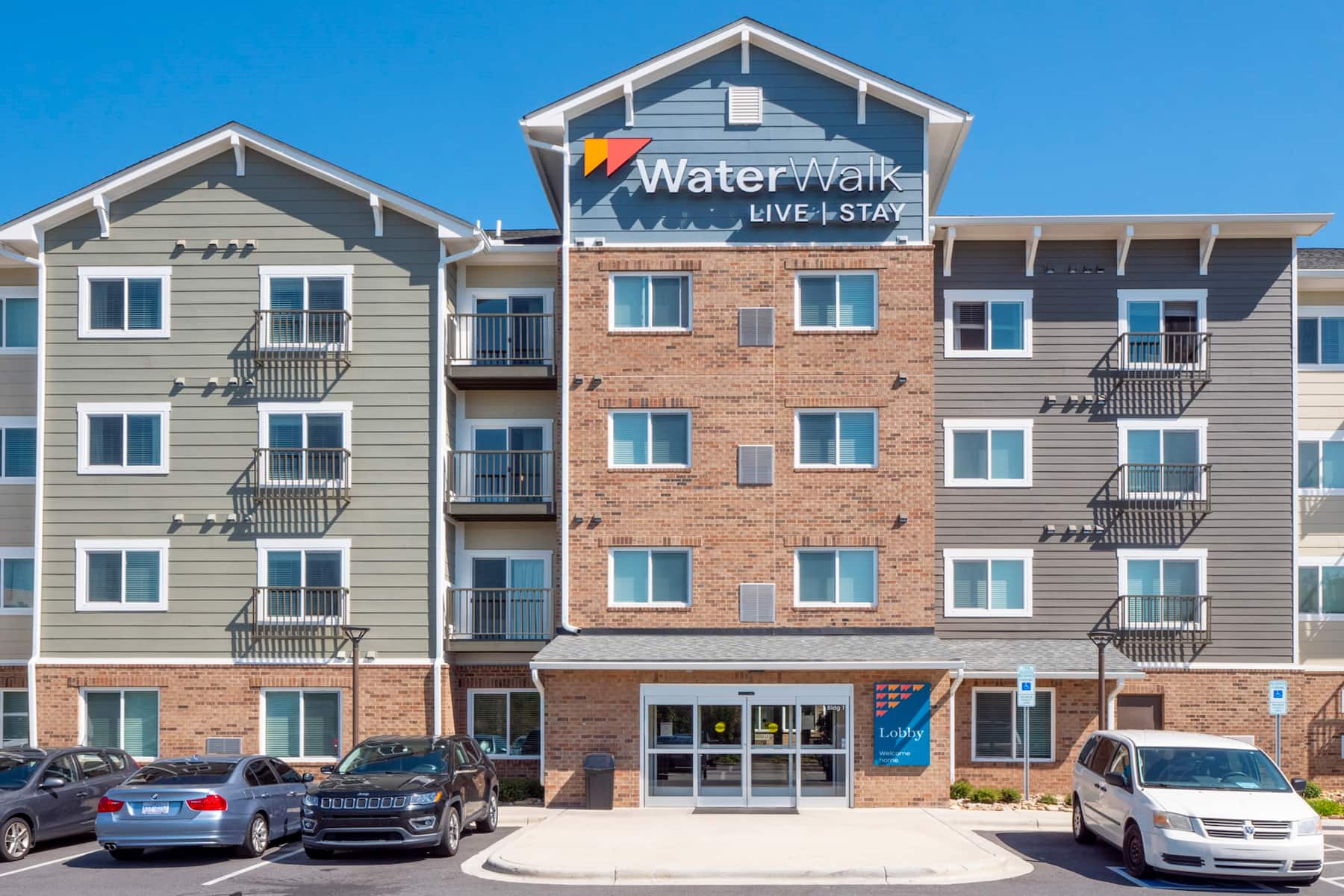 Exterior of WaterWalk Extended Stay Charlotte - Arrowood hotel in Charlotte, North Carolina