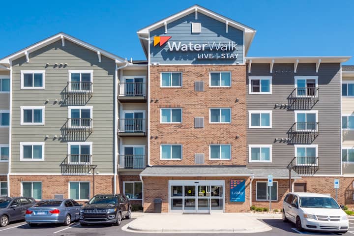 Exterior of WaterWalk Extended Stay Charlotte - Arrowood hotel in Charlotte, North Carolina