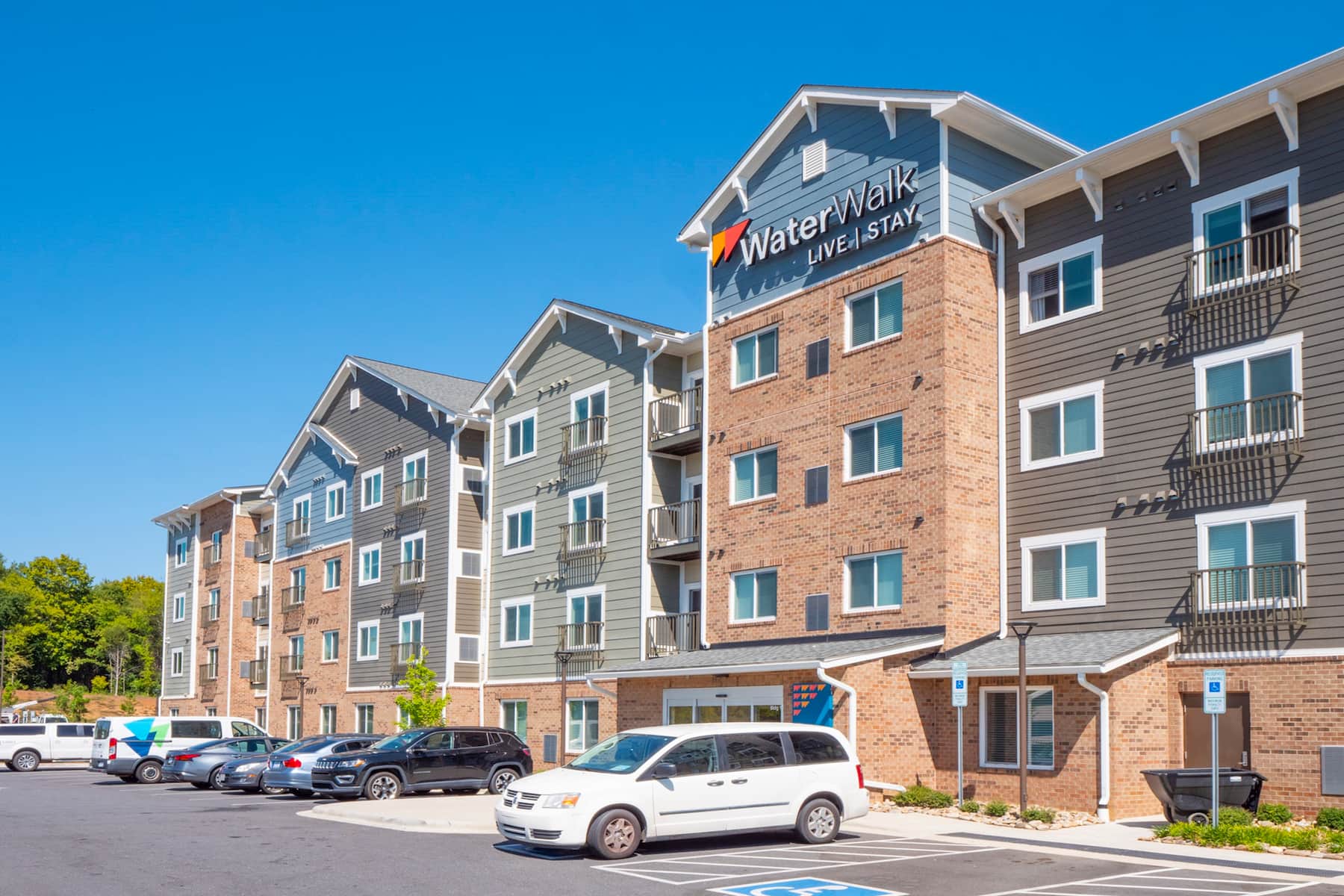 Exterior of WaterWalk Extended Stay Charlotte - Arrowood hotel in Charlotte, North Carolina