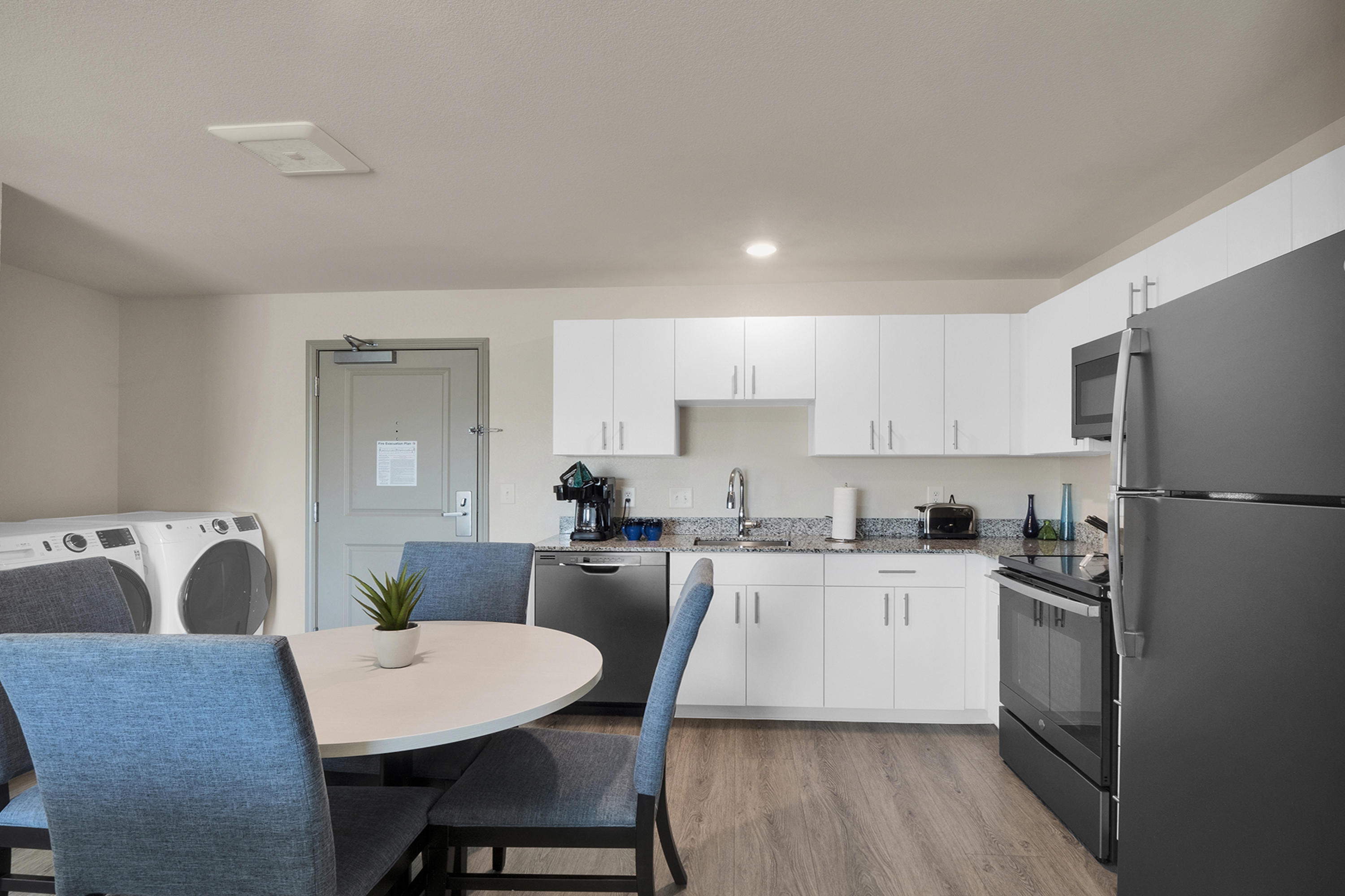 Guest room at the WaterWalk Extended Stay Raleigh Durham Research Triangle in Morrisville, North Carolina