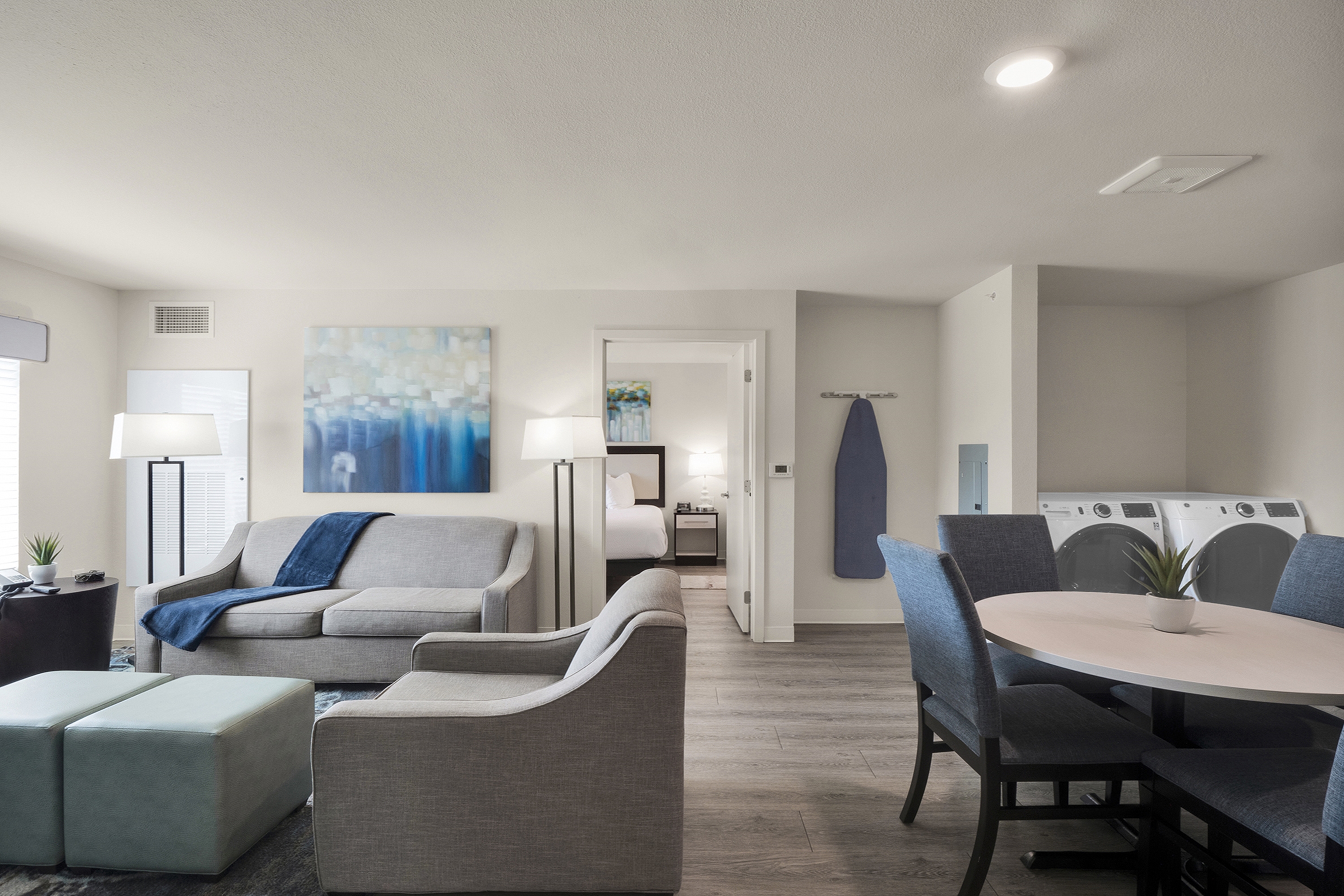 Guest room at the WaterWalk Extended Stay Raleigh Durham Research Triangle in Morrisville, North Carolina