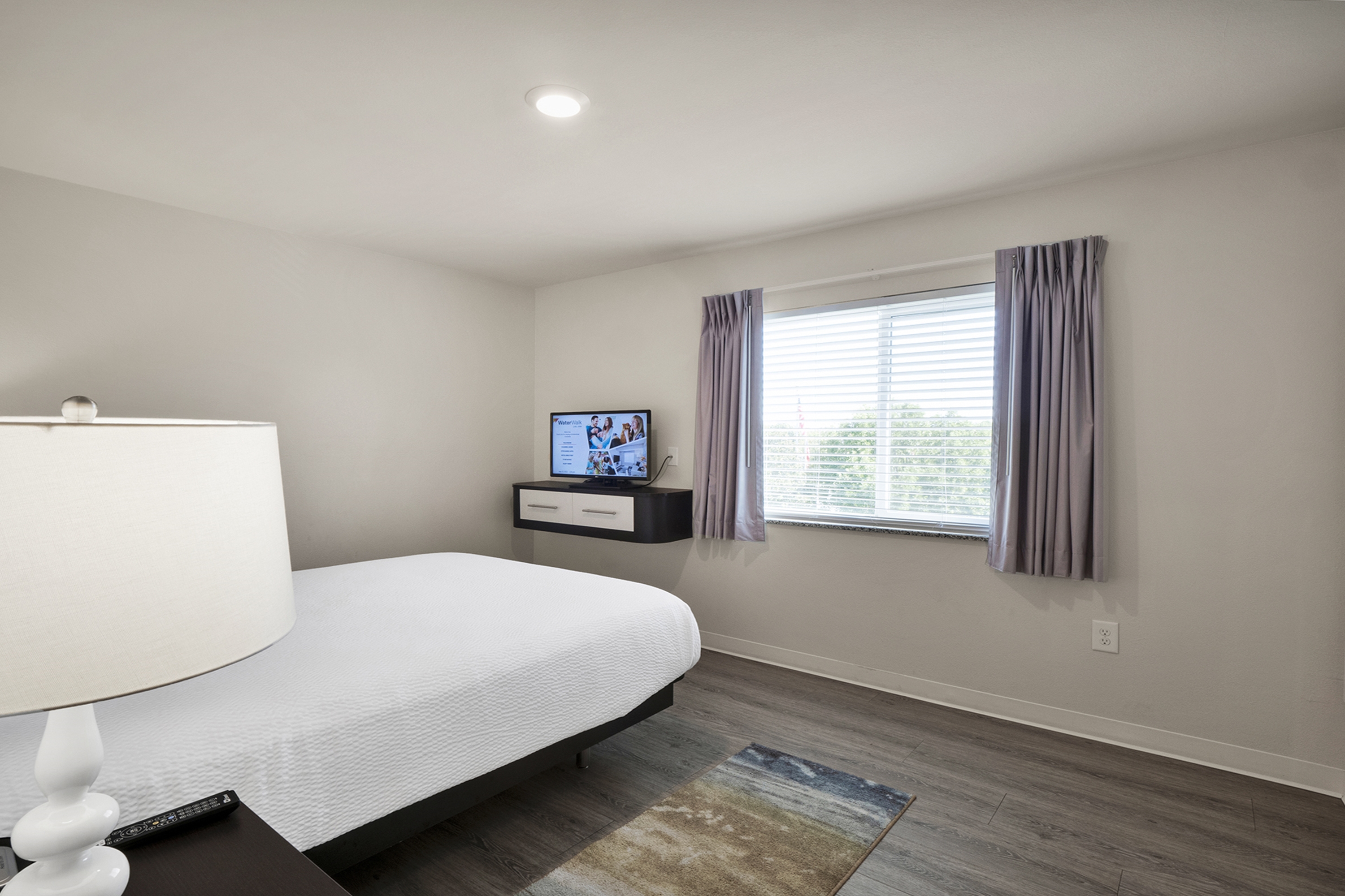 Guest room at the WaterWalk Extended Stay Raleigh Durham Research Triangle in Morrisville, North Carolina
