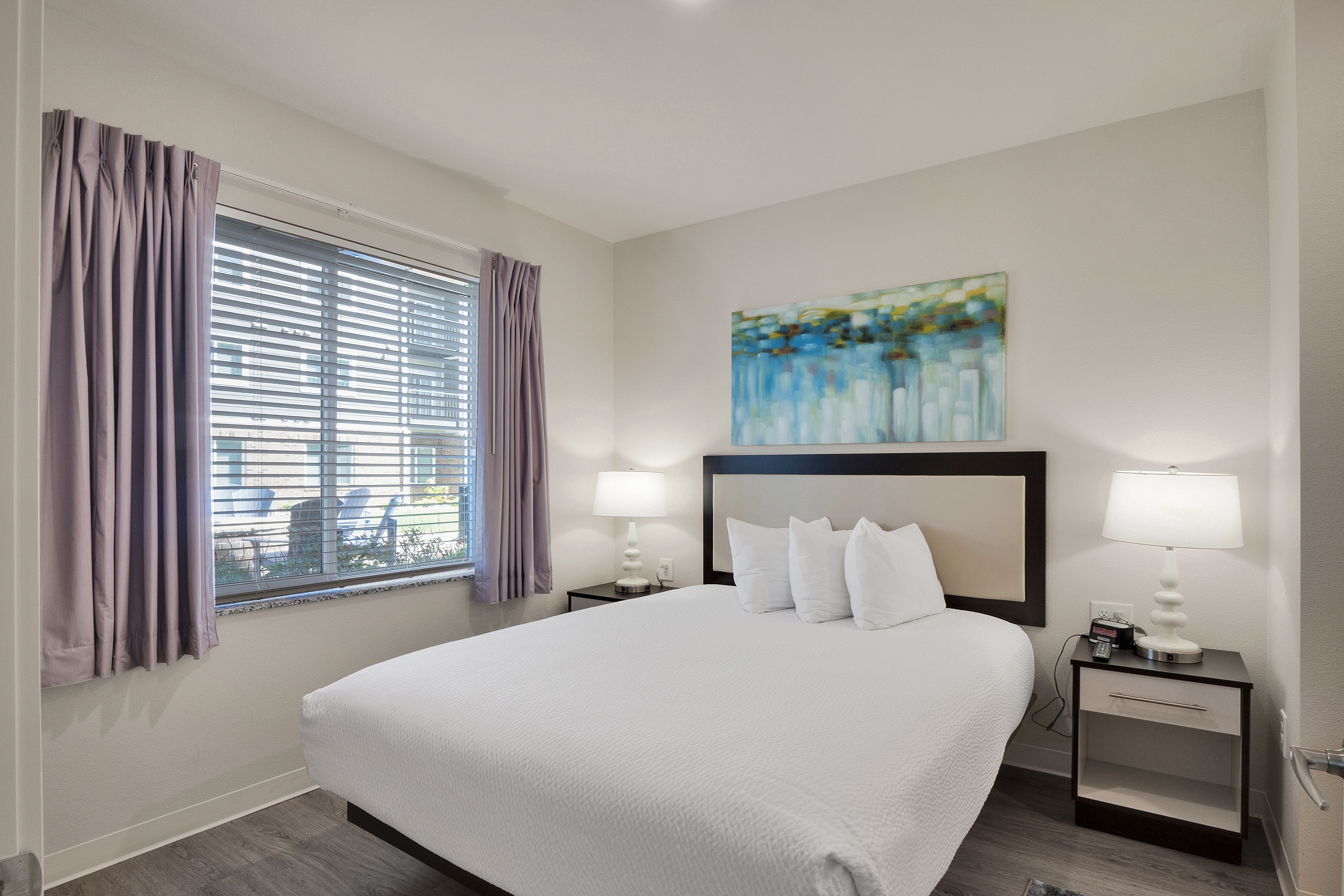 Guest room at the WaterWalk Extended Stay Raleigh Durham Research Triangle in Morrisville, North Carolina