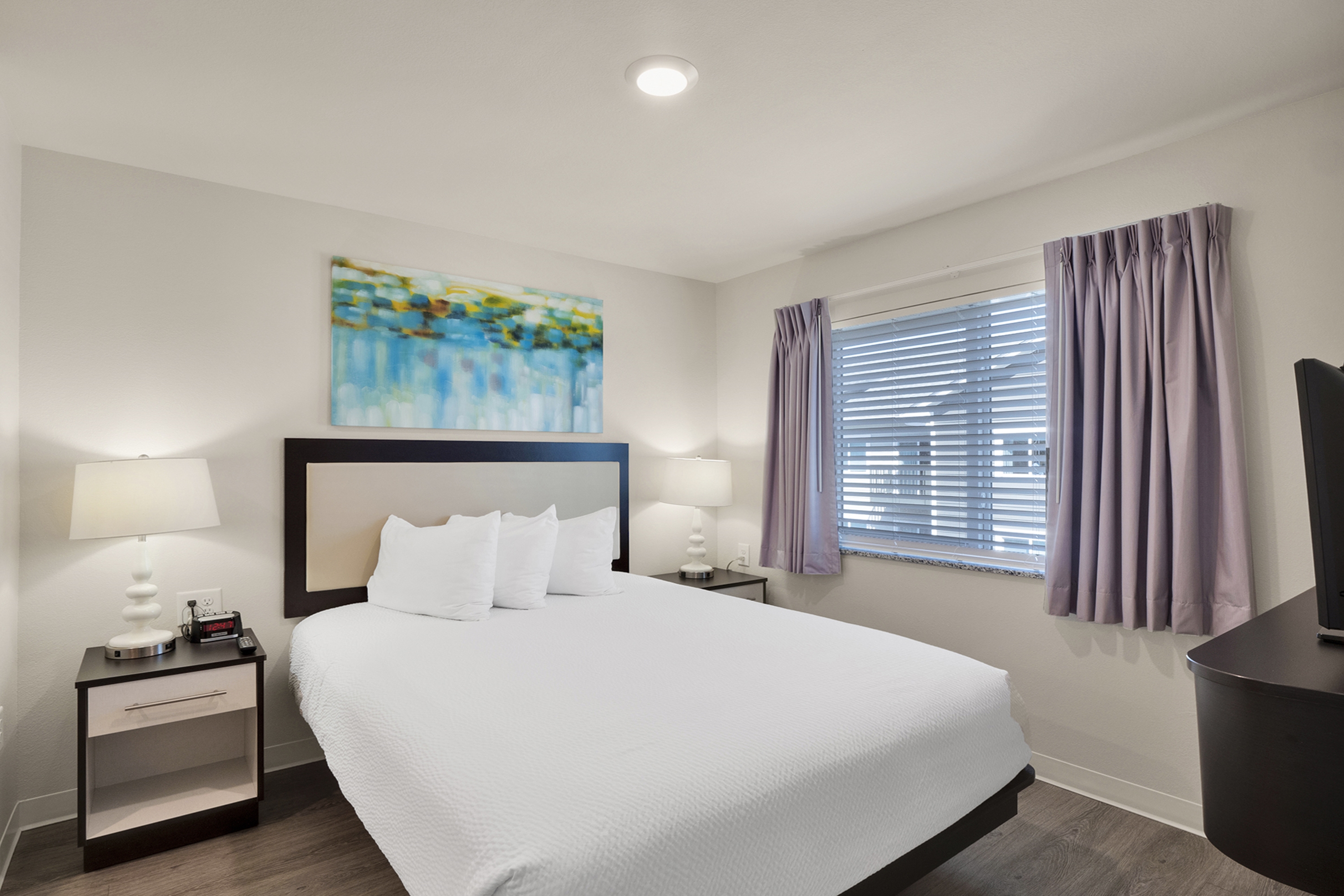 Guest room at the WaterWalk Extended Stay Raleigh Durham Research Triangle in Morrisville, North Carolina