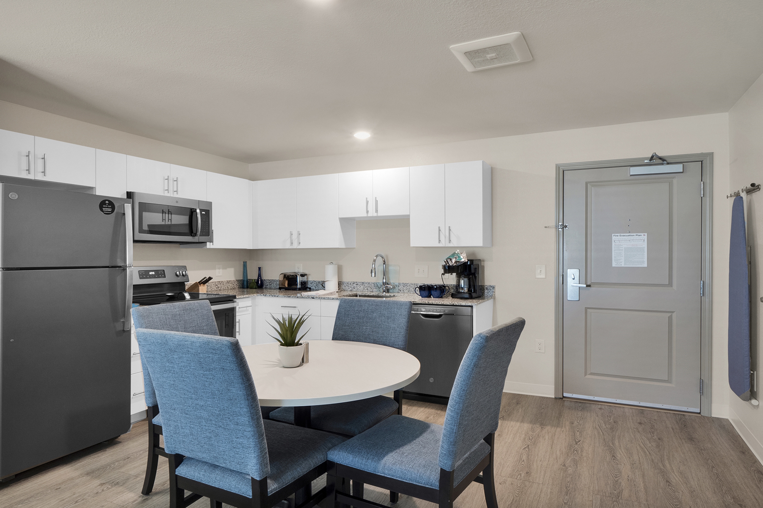 Guest room at the WaterWalk Extended Stay Raleigh Durham Research Triangle in Morrisville, North Carolina
