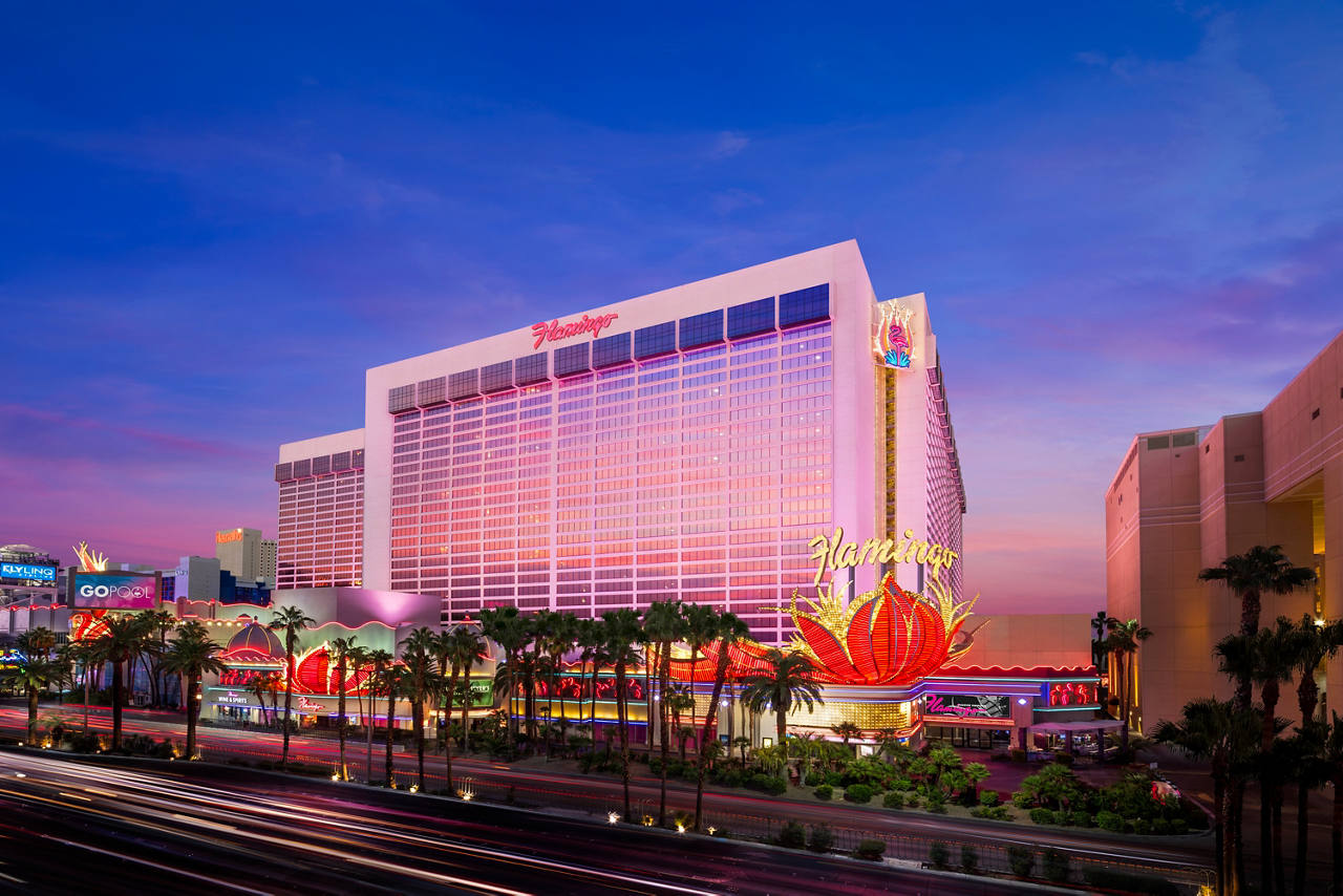 The Exterior of Flamingo Las Vegas.  Shot November 2022.