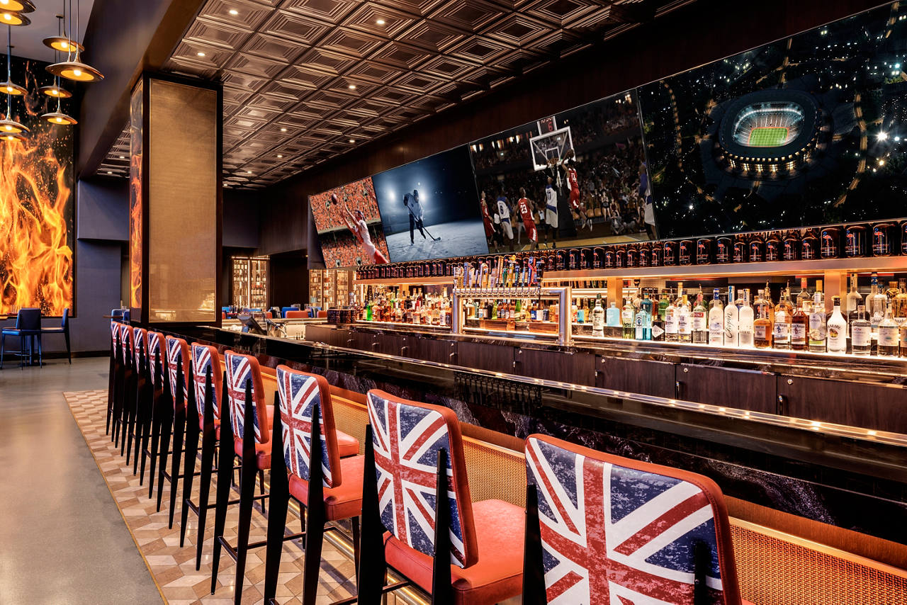 Architecture shots of Gordon Ramsay Burger at Flamingo.  March 2025