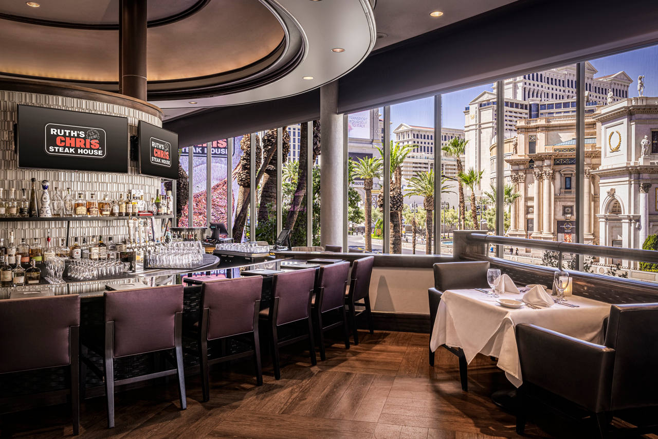 Architecture shots of Ruth's Chris Steak House At Harrah's Las Vegas shot August 2023