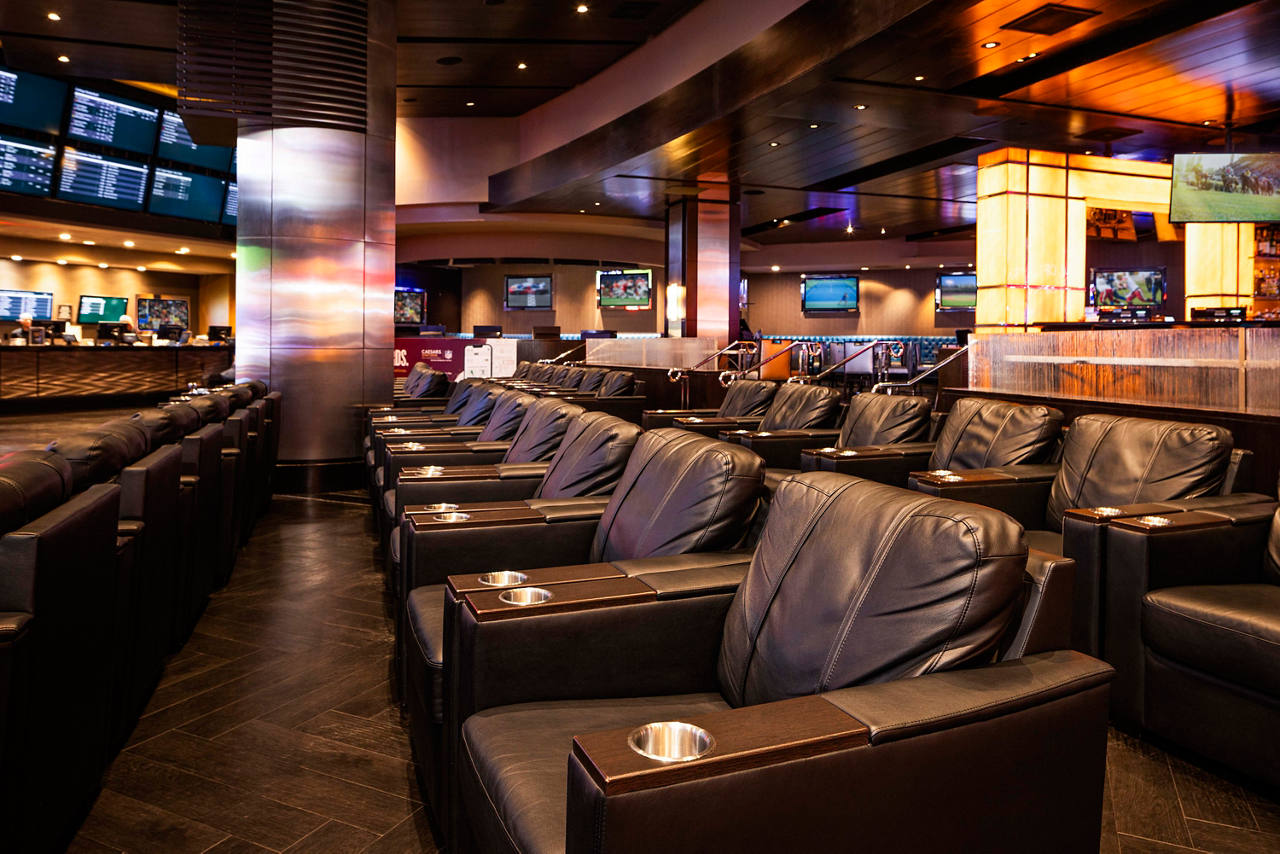 Caesars Sportsbook at Planet Hollywood Resort & Casino in Las Vegas, NV.  Photos shot February 2024