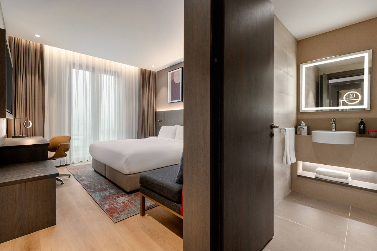 2025-12-09,  Istanbul,  Kivanc Sonmez,  Ramada by Wyndham Arnavutkoy,  Turkey,  Bed,  Chair,  Corner,  Floor,  Flooring,  Furniture,  Home Decor,  Indoors,  Interior Design,  Lamp,  Painting,  Rug,  Sink,  Sink Faucet
