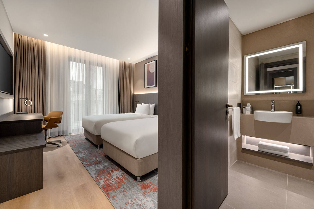 2025-12-09,  Istanbul,  Kivanc Sonmez,  Ramada by Wyndham Arnavutkoy,  Turkey,  Bed,  Chair,  Corner,  Floor,  Flooring,  Furniture,  Home Decor,  Indoors,  Interior Design,  Painting,  Rug,  Sink,  Sink Faucet,  Wood