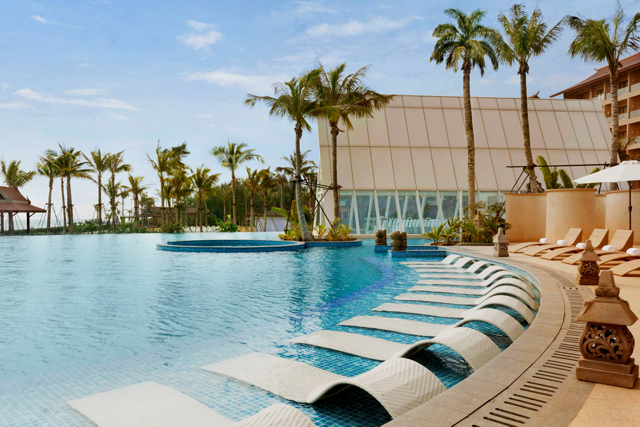 Hotel pool.
